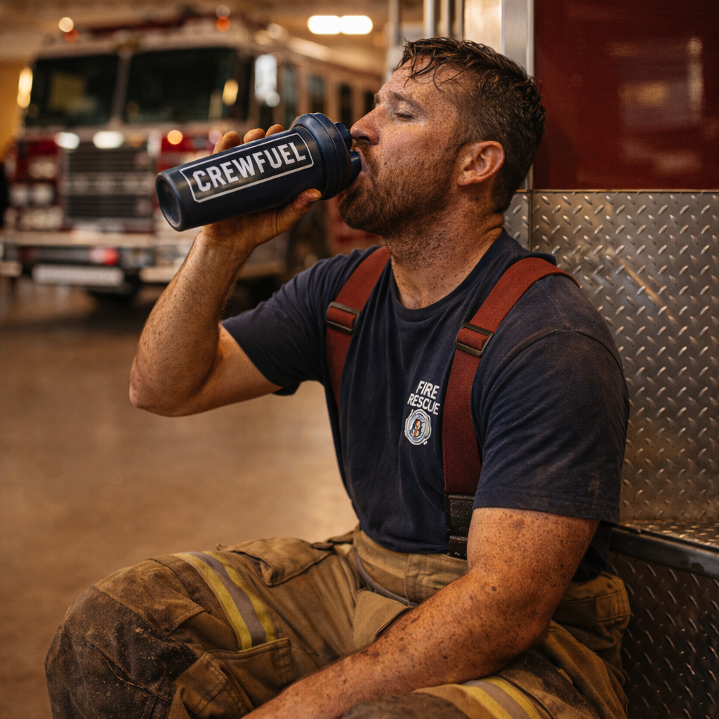 “Between calls, CrewFuel hits clean, mixes fast, and doesn’t wreck my stomach.”